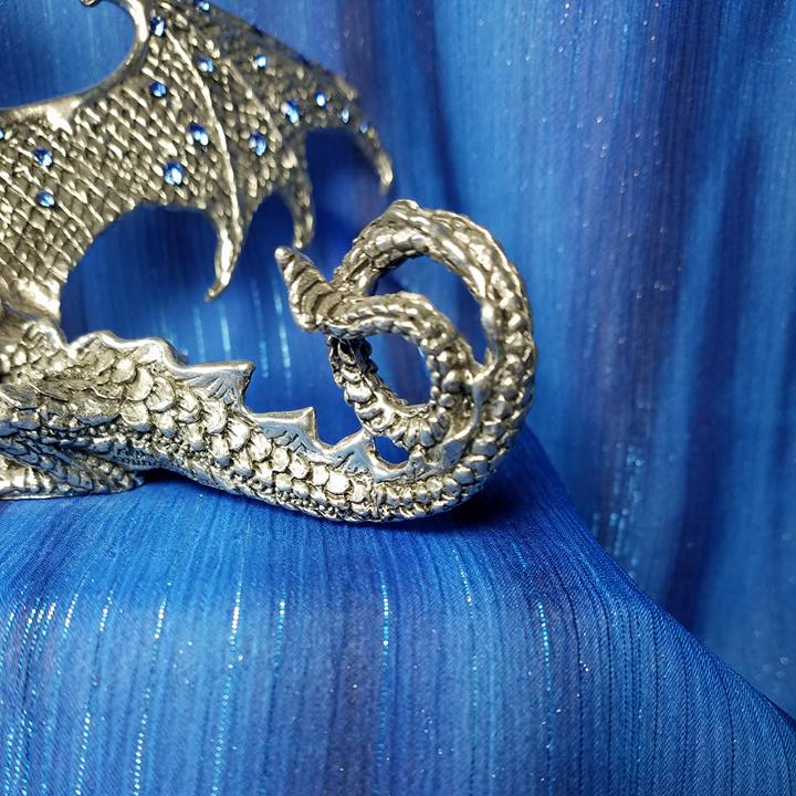 Dragon Roaring Limited Edition Sculpture - Blue 650/1500 - Click Image to Close