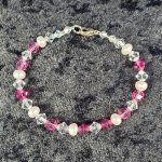 Pink Swarovski Crystal and Pearl Bracelet