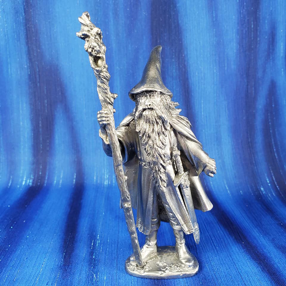 Gandalf with Carved Staff - Click Image to Close