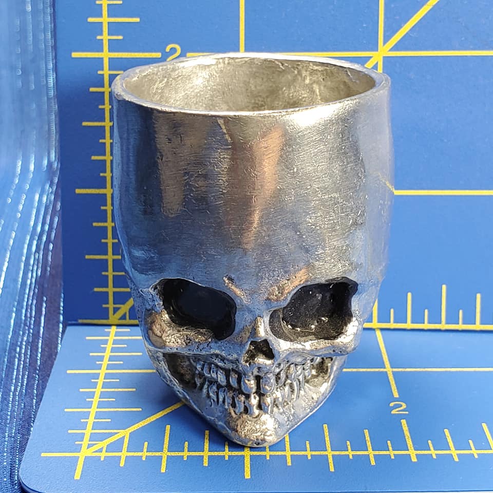 Alien Skull Pewter Shot "Glass" - Click Image to Close