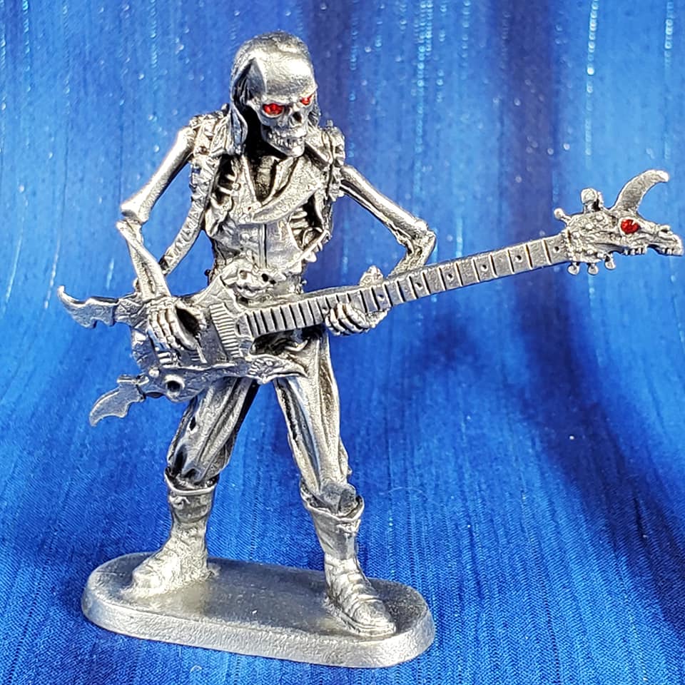 Skeleton Band Long Haired Guitarist - Click Image to Close